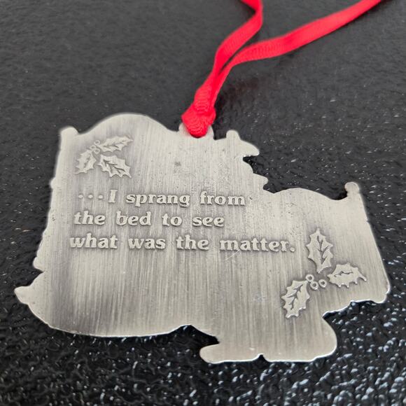Madison Ave "Twas the Night Before Christmas" Pewter Christmas Ornament - Picture 5 of 7
